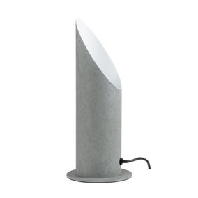 ValueLights Cement Stone Effect Metal Table/Floor Standing Uplighter Wall Wash Lamp - Bulb Included 3000K Warm White