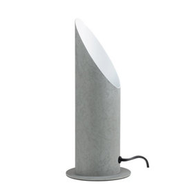 ValueLights Cement Stone Effect Metal Table/Floor Standing Uplighter Wall Wash Lamp - Bulb Included 6500K Cool White