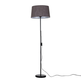 ValueLights Charles Modern Stem Black Floor Lamp
