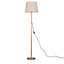 ValueLights Charles Modern Stem Copper Floor Lamp