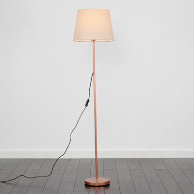 ValueLights Charles Modern Stem Copper Floor Lamp