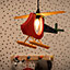 ValueLights Children's Multi-Coloured Helicopter Ceiling Pendant Light Shade