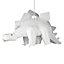 ValueLights Children's White Stegosaurus Dinosaur Jurassic Bedroom Ceiling Pendant Light Shade