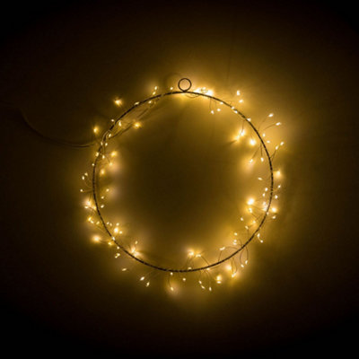 ValueLights Christmas Firecracker Hoop White Outdoor Wall Light