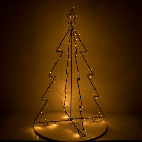 ValueLights Christmas Tree Black Outdoor Warm White Decorative Light