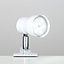 ValueLights Clamp On Desk Lamp Spotlight In Gloss White Finish