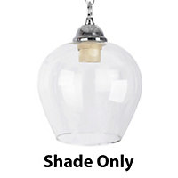 ValueLights Classic Style Clear Glass Bell Dome Ceiling Lamp Pendant Light Shade