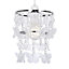 ValueLights Clear Acrylic Butterfly Silver Pendant Ceiling Light Shade