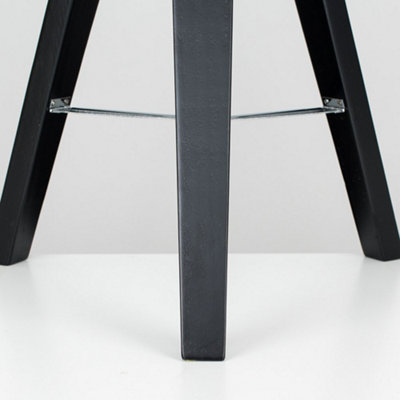 ValueLights Clipper Modern Black Wood and Silver Chrome Tripod Table ...