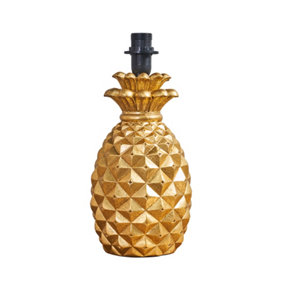 ValueLights Contemporary Pineapple Design Gold Effect Table Lamp Base
