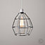 ValueLights Contemporary Polished Chrome Metal Basket Cage Pendant Ceiling Light Shade