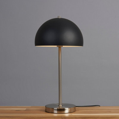 Dome Table Lamp - Brass Dome Shade in Blackened Brass