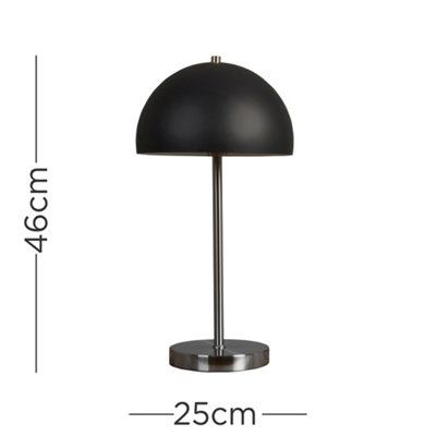 Black dome table deals lamp