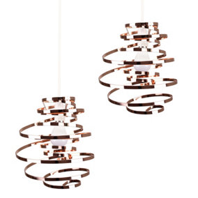 ValueLights Copper Ceiling Pendant Shade and B22 GLS LED 10W Warm White 3000K Bulb