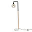 ValueLights Copper Floor Lamp and E27 Pear LED 4W Warm White 2700K Bulb