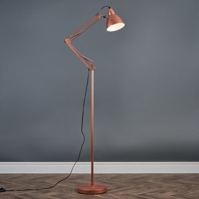 ValueLights Copper Metal Adjustable Reading Task Study Desk Craft Spotlight Floor Lamp