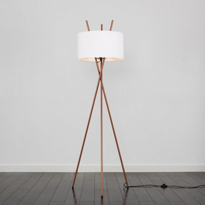 ValueLights Crawford Tripod Copper Floor Lamp