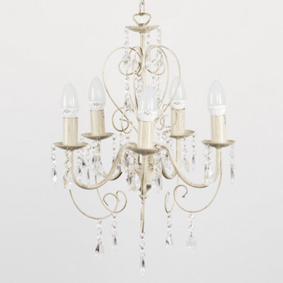ValueLights Cream Ornate Vintage Style Shabby Chic 5 Way Ceiling