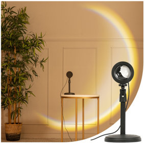 ValueLights Crescent Moon Projector Lamp Bedroom Night Light with USB Cable