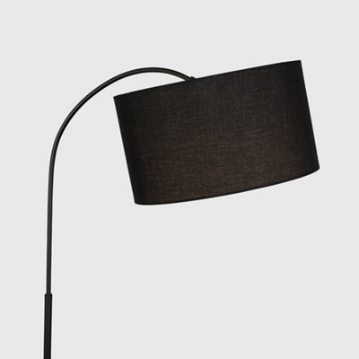 ValueLights Curva Black Floor Lamp