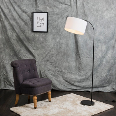 ValueLights Curva Trend Black Floor Lamp