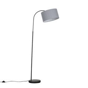 ValueLights Curva Trend Grey Floor Lamp