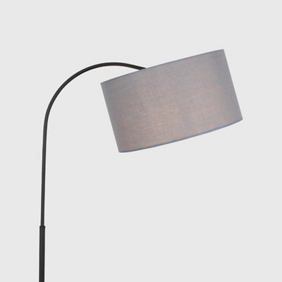 ValueLights Curva Trend Grey Floor Lamp