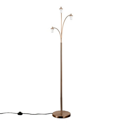 ValueLights Dantzig Copper 3 Arm Floor Lamp Base