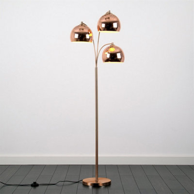 Copper dome deals floor lamp