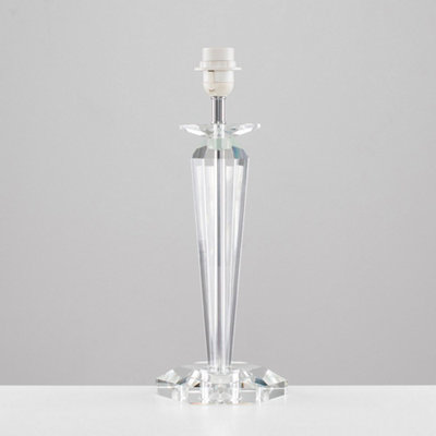 ValueLights Davenport Modern Clear Genuine K9 Crystal Table Lamp Base