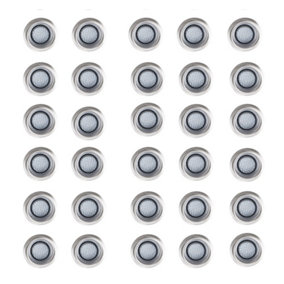 ValueLights Decking Light Pack of 30 Silver Decking Lights