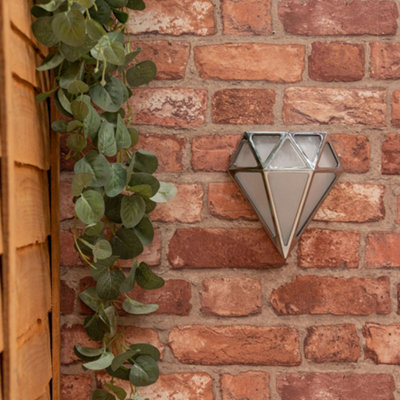 ValueLights Diamond Chrome IP64 Rated Bathroom Frosted Integrated LED Wall Light