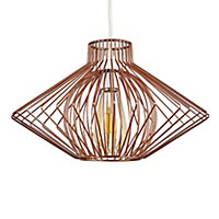 ValueLights Disperse Geometric Design Copper Wire Basket Cage Ceiling Pendant Light Shade And LED Bulb