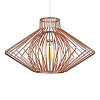 ValueLights Disperse Geometric Design Copper Wire Basket Cage Ceiling Pendant Light Shade