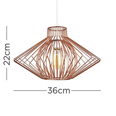 Copper cage deals light shade