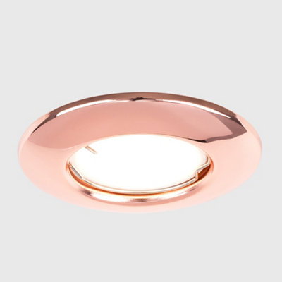 ValueLights Downlight Fixed Copper Ceiling Light Fitting 10 Pack With ...