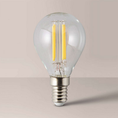 ValueLights E14 Pack of 6 4W Filament Golfball Warm White LED Bulbs