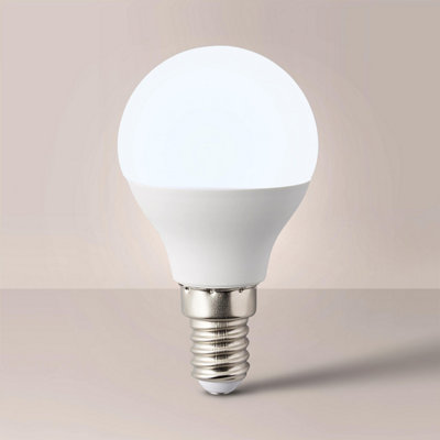 VALUELIGHTS E14 PACK OF 6 4W GOLFBALL COOL WHITE LED BULBS