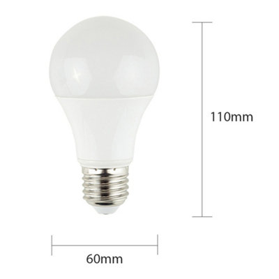 ValueLights E27 Pack of 10 6W Standard Cool White LED Bulbs