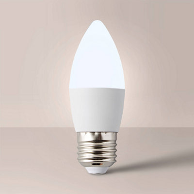 ValueLights E27 Pack of 6 4W Candle Cool White LED Bulbs