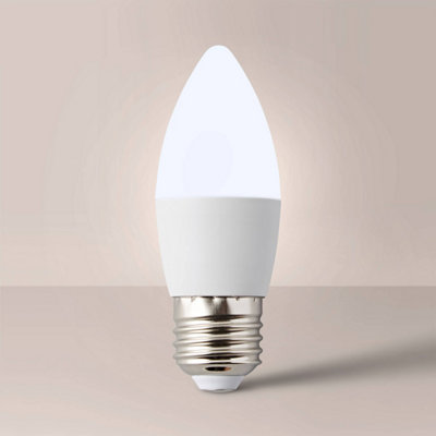 ValueLights E27 Pack of 6 4W Candle Warm White LED Bulbs