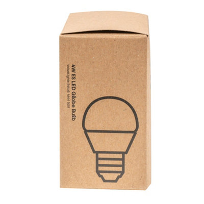 ValueLights E27 Pack of 6 4W Globe Warm White LED Bulbs