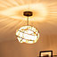ValueLights Easy Fit Tortoise Shell Acrylic Jewel Twist Ring Ceiling Light Shade - Bulb Included