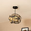 ValueLights Easy Fit Tortoise Shell Acrylic Jewel Twist Ring Ceiling Light Shade