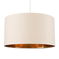 ValueLights Extra Large Beige And Gold Ceiling Pendant Light Shade