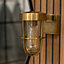 ValueLights Fanar Industrial Antique Brass Bathroom Wall Light