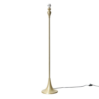 ValueLights Faulkner Matt Gold Spindle Design Modern Floor Lamp Base