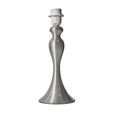 ValueLights Faulkner Modern Brushed Chrome Spindle Design Table Lamp Base