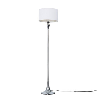 ValueLights Faulkner Spindle Silver Floor Lamp