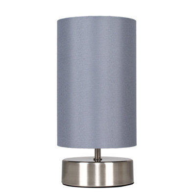 ValueLights Francis Silver Table Lamp Touch On/Off Dimmable